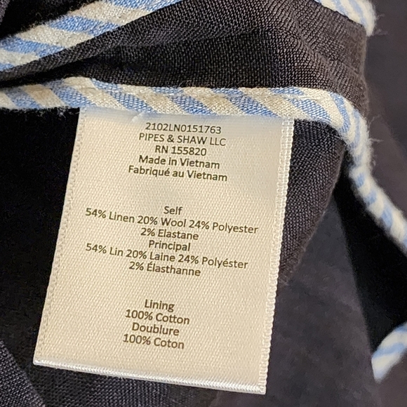 Veronica Beard Nisha Double Breasted Navy Blue Linen Blend Blazer Nautical sz 8 - Picture 6 of 12